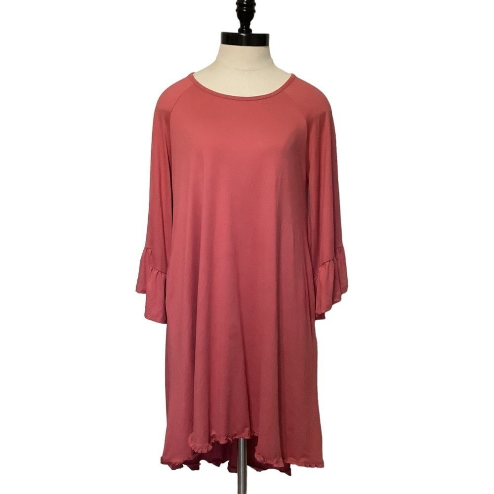NINEXIS Ruffle Bell Sleeve Knit Midi Dress Size M